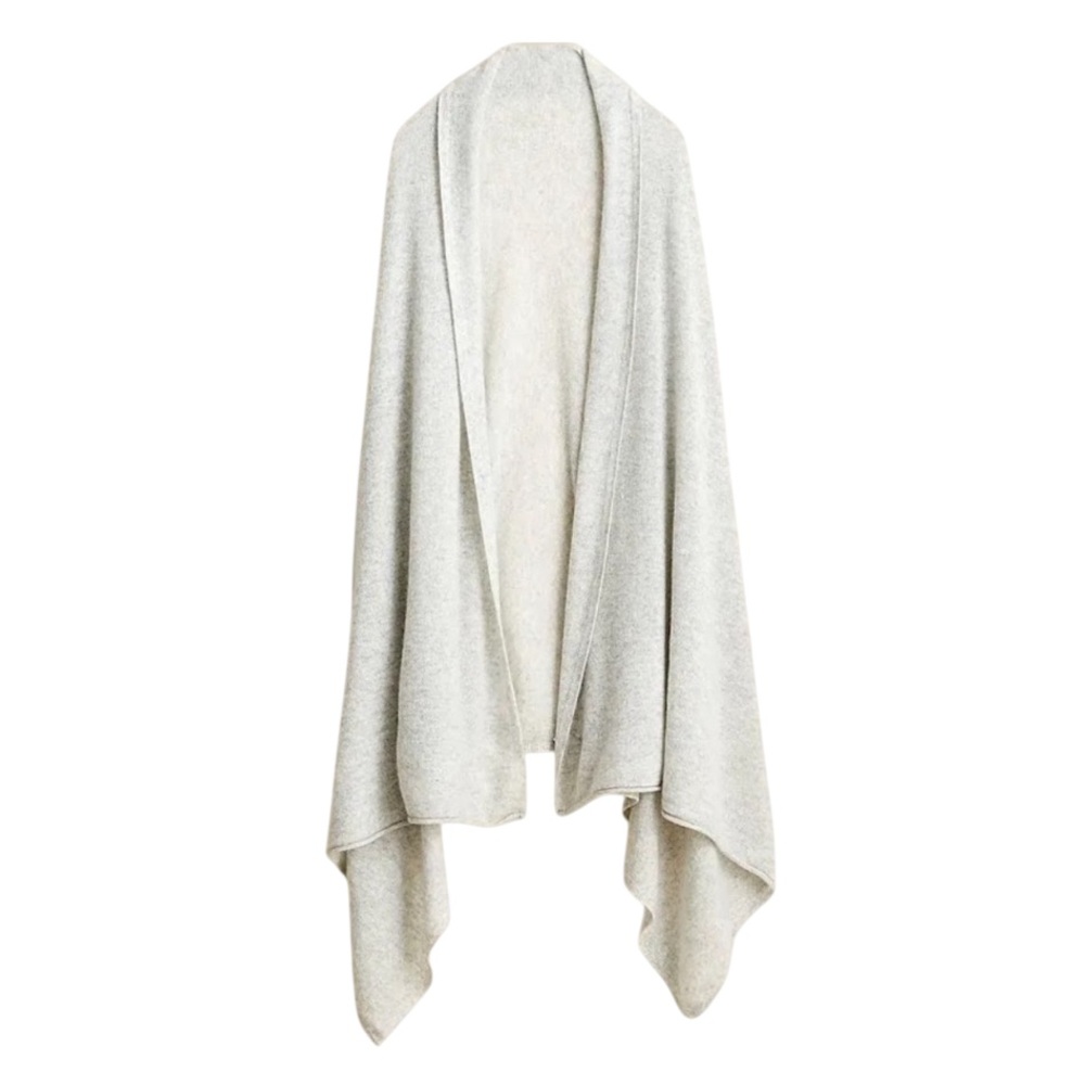 J. CREW 100% Cashmere Oversized Wrap 33” x 79”